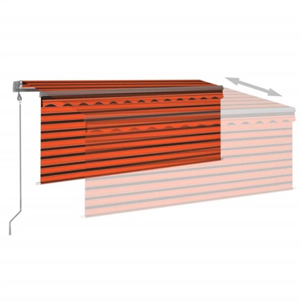 3069410_4.jpg vidaXL Automatická markíza s tienidlom 3,5x2,5m oranžovo-hnedá – Obrázok 4