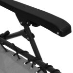 vidaXL Skladacia terasová stolička textilénová sivá – Obrázok 9