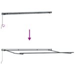 vidaXL Červená manuálna zasúvacia markíza 450x350 cm – Obrázok 9