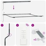 Automatická zasúvacia markíza vidaXL s LED Červená 450x350 cm, Náhradná látka markízy vidaXL pre rám 4,5x3,5 m Červená – Obrázok 11