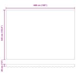 vidaXL Manuálna zasúvacia markíza s LED Biela 500x350 cm – Obrázok 11