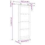 Posuvné dvere vidaXL s hardvérovým setom 'ORKDAL'83x211 cm, Interiérové dvere vidaXL s brutom 'ORKDAL'83x211x4 cm zo soľného dreva – Obrázok 11