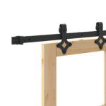 Posuvné dvere vidaXL s montážnym setom 83x232 cm Masívne drevo borovica, Interiérové dvere vidaXL so sklom 'ORKDAL'83x232x4 cm Masívne drevo borovica – Obrázok 10