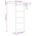 vidaXL Posuvné dvere s hardvérom 'ORKDAL'83x211 cm – Obrázok 11