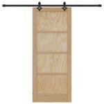 vidaXL Posuvné dvere s hardvérovou sadou 'ORKDAL'z masívu z borovice – Obrázok 4