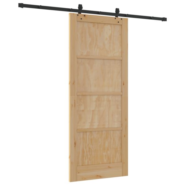 vidaXL Posuvné dvere s hardvérovou sadou 'ORKDAL'z masívu z borovice – Obrázok 6