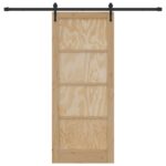 vidaXL Posuvné dvere s príslušenstvom 'ORKDAL'z masívneho borovicového dreva – Obrázok 4