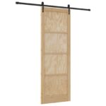 vidaXL Posuvné dvere so súpravou na montáž 'ORKDAL'Masívne drevo borovice – Obrázok 2