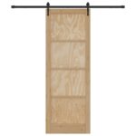 vidaXL Posuvné dvere so súpravou na montáž 'ORKDAL'Masívne drevo borovice – Obrázok 4