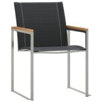 vidaXL 3-dielny záhradný jedálenský set z masívneho akáciového dreva – Obrázok 6