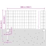 vidaXL Euro Oplotenie s 11 U stĺpmi Strieborné 0.6x50 m Oceľ – Obrázok 10