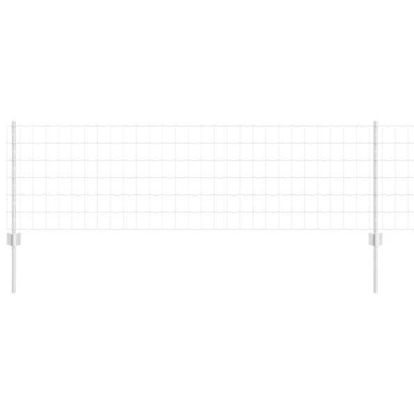 vidaXL Euro Oplotenie s 11 U stĺpmi Strieborné 0.6x50 m Oceľ – Obrázok 2