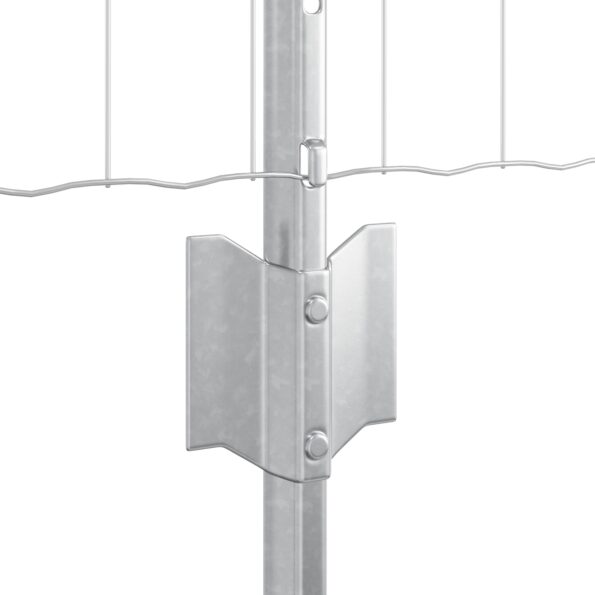 vidaXL Euro Oplotenie s 11 U stĺpmi Strieborné 0.6x50 m Oceľ – Obrázok 6