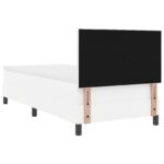 vidaXL Boxspring posteľ s matracom bielej farby 90x200 cm z umelej kože – Obrázok 10