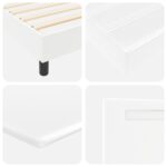 vidaXL Boxspring posteľ s matracom bielej farby 90x200 cm z umelej kože – Obrázok 11