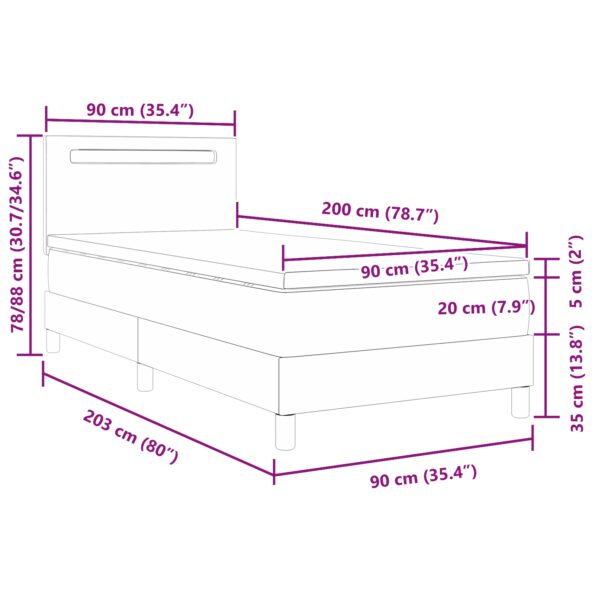 3339033_12.jpg vidaXL Boxspring posteľ s matracom bielej farby 90x200 cm z umelej kože – Obrázok 12
