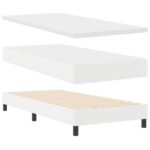 vidaXL Boxspring posteľ s matracom bielej farby 90x200 cm z umelej kože – Obrázok 6