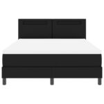 vidaXL Boxspring posteľ s čiernym matracom 140x200 cm z umelej kože – Obrázok 8