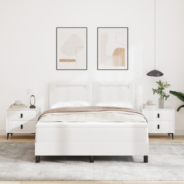 3339053_5.jpg vidaXL Posteľ s boxspringom a matracom Biela 140x200 cm Eko koža – Obrázok 5