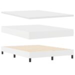 vidaXL Posteľ s boxspringom a matracom Biela 140x200 cm Eko koža – Obrázok 6