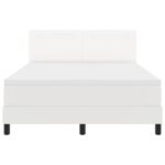 vidaXL Posteľ s boxspringom a matracom Biela 140x200 cm Eko koža – Obrázok 8