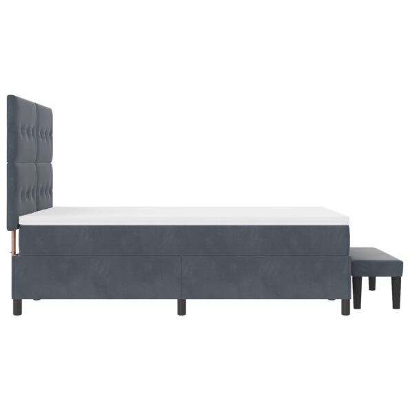 3344523_10.jpg vidaXL Obojková posteľ s matracom & lavičkou Tmavosivá 160x200 cm Zamat – Obrázok 10