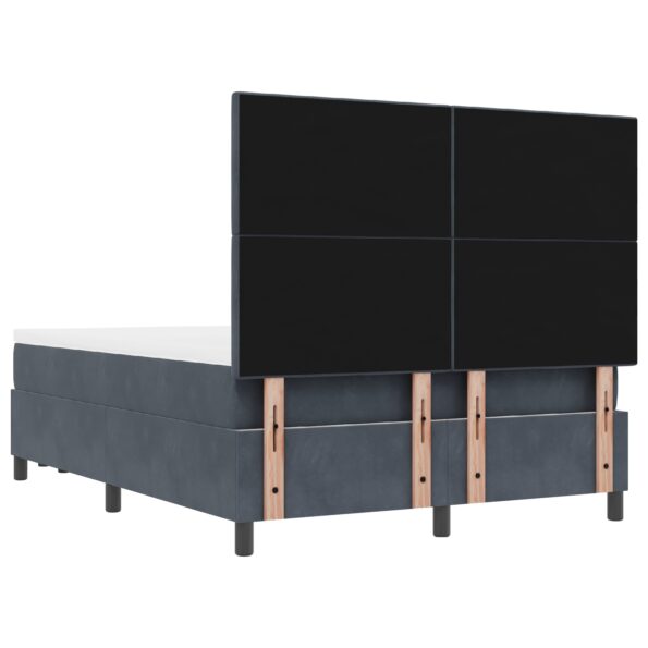 3344523_11.jpg vidaXL Obojková posteľ s matracom & lavičkou Tmavosivá 160x200 cm Zamat – Obrázok 11