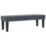 vidaXL Obojková posteľ s matracom & lavičkou Tmavosivá 160x200 cm Zamat – Obrázok 6