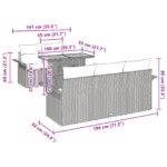 vidaXL 6-dielny záhradný pohovkový set s vankúšmi Béžový poly ratan akácia – Obrázok 10