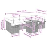 vidaXL 8-dielny záhradný pohovkový set s vankúšmi béžový poly ratan akácia – Obrázok 11