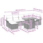 vidaXL 8 kusový záhradný jedálenský set s vankúšmi Béžová Poly ratan Akácia – Obrázok 12