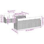 vidaXL 9 Dielny Záhradný Pohovkový Set S Vankúšmi Béžový Polyratan Akácia – Obrázok 10