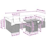 vidaXL 8-dielny záhradný jedálenský set s vankúšmi čierny poly ratan akácie – Obrázok 11