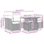 vidaXL 7-dielny záhradný pohovkový set s vankúšmi béžový poly ratan akácia – Obrázok 11