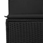 vidaXL 8-dielny záhradný sofa set s vankúšmi čierny poly ratan akácia – Obrázok 7