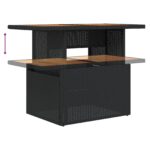 vidaXL 8-dielny záhradný sofa set s vankúšmi čierny poly ratan akácia – Obrázok 9