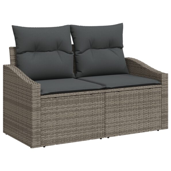 3349852_4.jpg vidaXL 9dielny záhradný jedálenský set s vankúšmi, sivý, polyratan, akácia – Obrázok 4