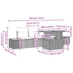 vidaXL 5-dielny záhradný jedálenský set s vankúšmi čierny poly ratan Akácia – Obrázok 10
