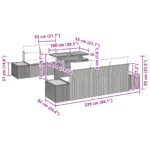vidaXL 7-dielna záhradná jedálenská súprava s vankúšmi čierny polyratan akácie – Obrázok 10