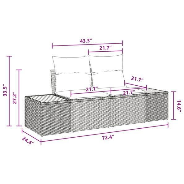 3350037_12.jpg vidaXL 7-dielny záhradný jedálenský set s vankúšmi Béžový Poly ratan Akácia – Obrázok 12