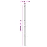 vidaXL Plotové stĺpy 52 ks Sivé Ø32 mm 210 cm Galvanizovaná oceľ – Obrázok 8