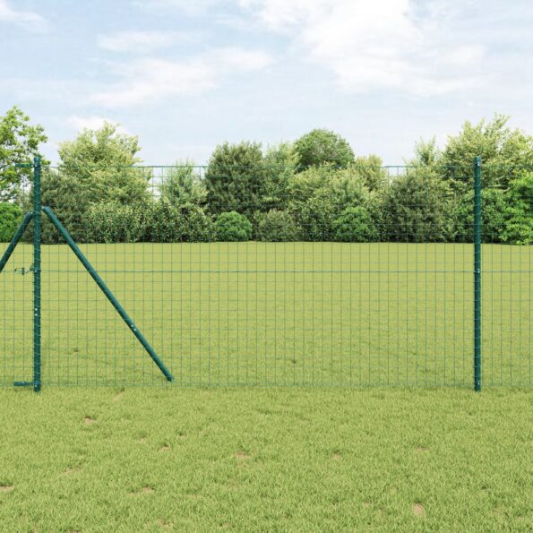 3350276_1.jpg vidaXL Euro oplotenie s 7 stĺpikmi 1.4x10 m pozinkovaná oceľ zelená – Obrázok 1