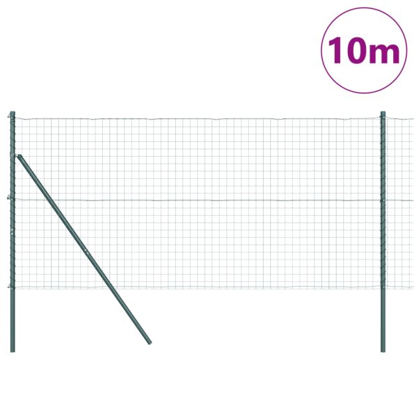 3350276_3.jpg vidaXL Euro oplotenie s 7 stĺpikmi 1.4x10 m pozinkovaná oceľ zelená – Obrázok 3