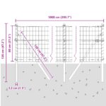 vidaXL Euro plot s 7 stĺpikmi 0.8x10 m pozinkovaná oceľ zelená – Obrázok 12