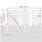 vidaXL Euro plot s 7 stĺpikmi 0.8x10 m pozinkovaná oceľ zelená – Obrázok 12