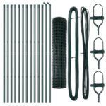 vidaXL Euro plot s 13 stĺpikmi 1x25 m pozinkovaná oceľ zelená – Obrázok 4