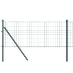vidaXL Euro plot s 13 stĺpikmi 0.4x25 m zinkovaný oceľový zelený – Obrázok 2
