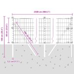 vidaXL Euro plot s 13 stĺpikmi 0.6x25 m pozinkovaná oceľ zelená – Obrázok 12