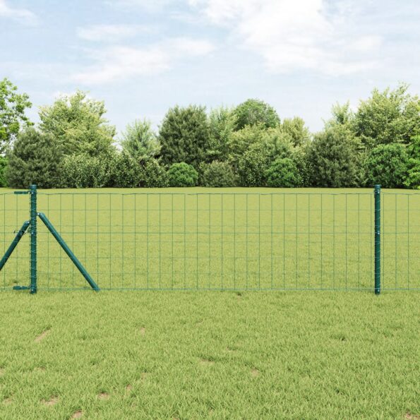 3350327_1.jpg vidaXL Euro Plot s 13 stĺpikmi 0.6x25 m pozinkovaný oceľový zelený – Obrázok 1