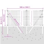 vidaXL Euro oplotenie s 13 paličkami 0.4x50 m pozinkovaná oceľ zelená – Obrázok 12